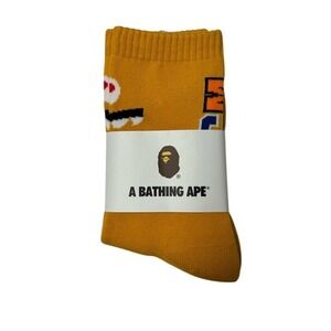 Bape‎ Orange Casual Crew Socks